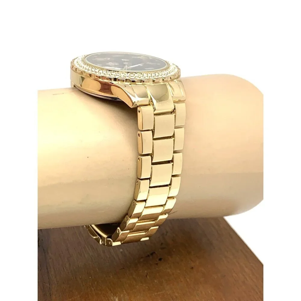Juicy By Juicy Couture Women's Watch JC/5000 Quartz Black Gold Tone Steel 38mm